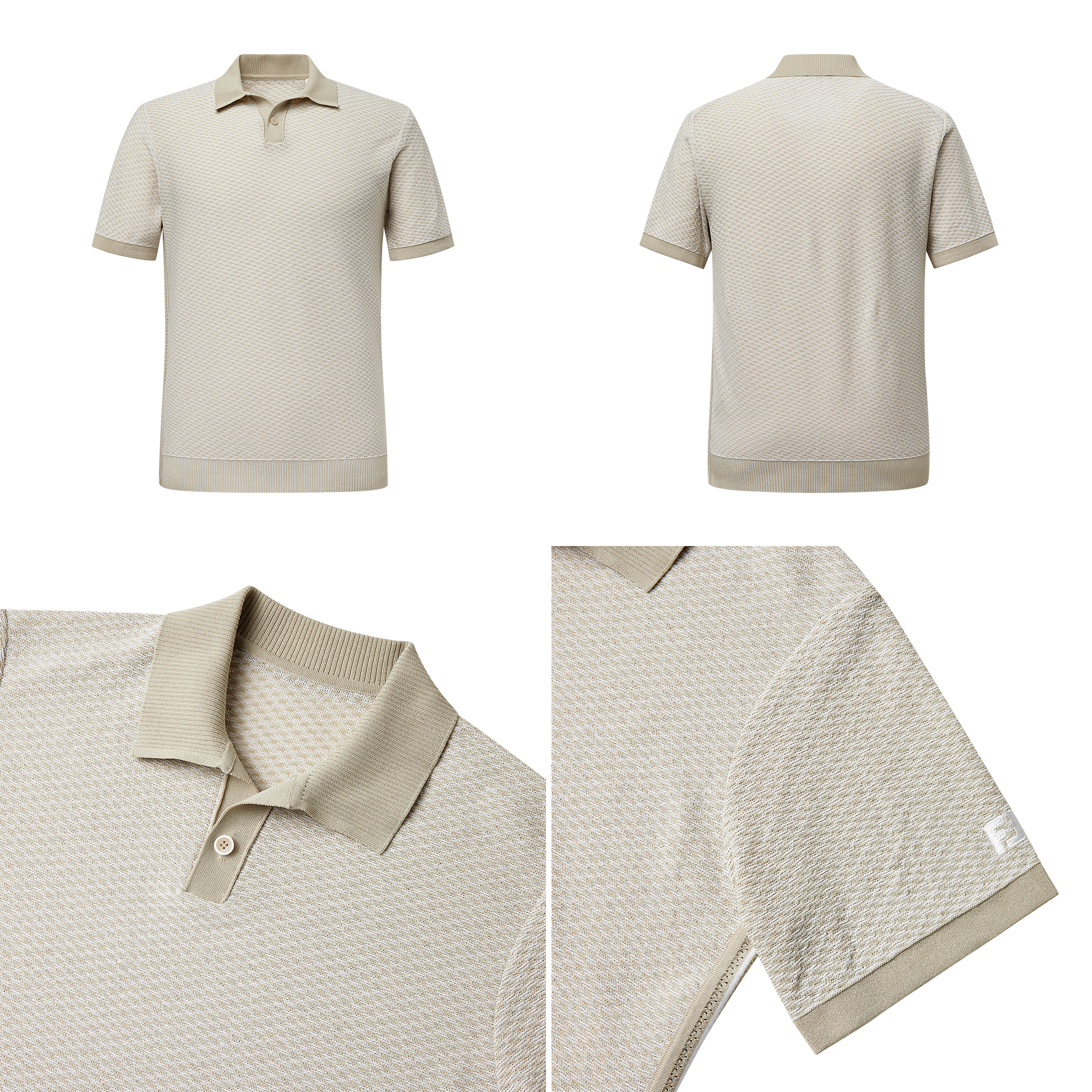 멜란지 니트 폴로 셔츠