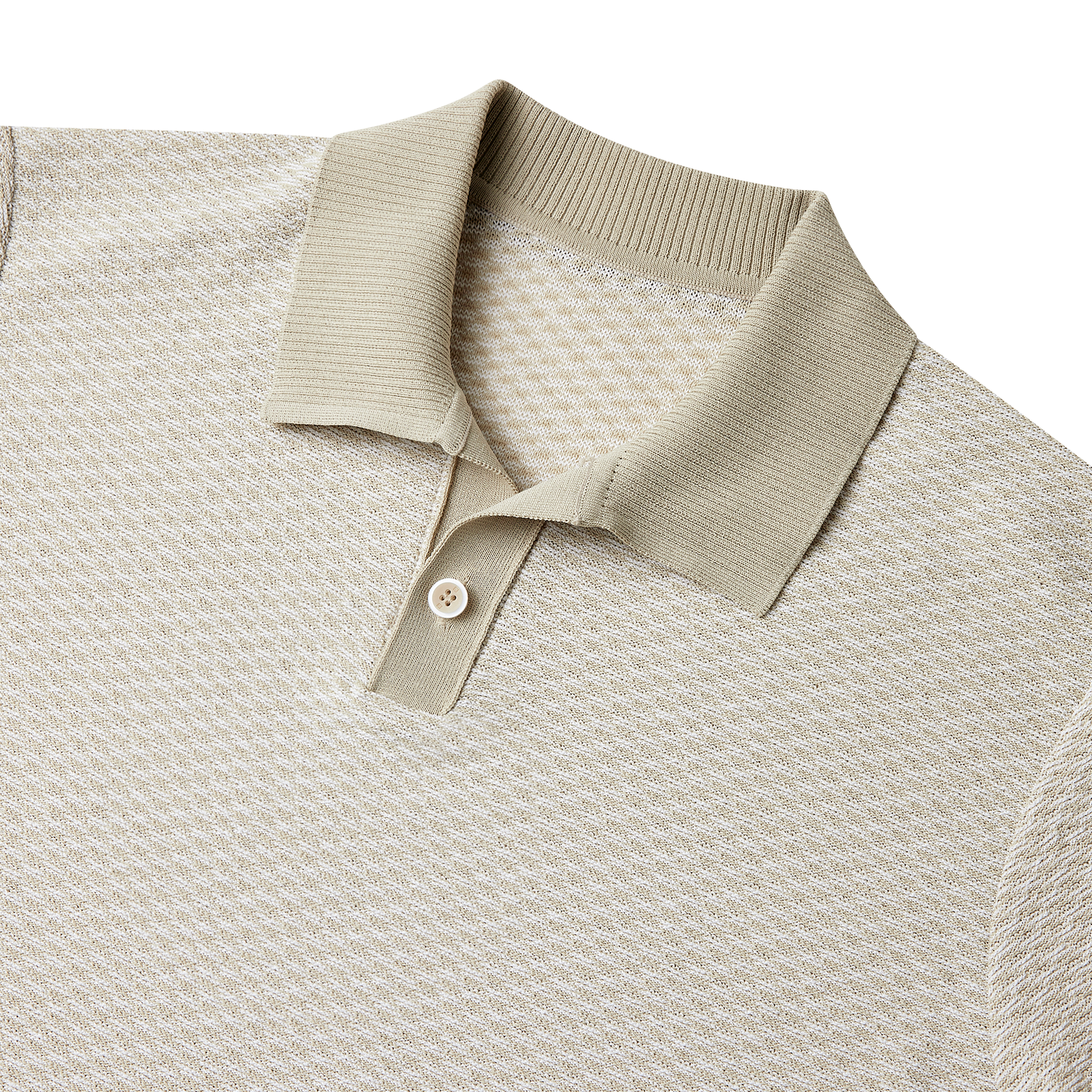 멜란지 니트 폴로 셔츠