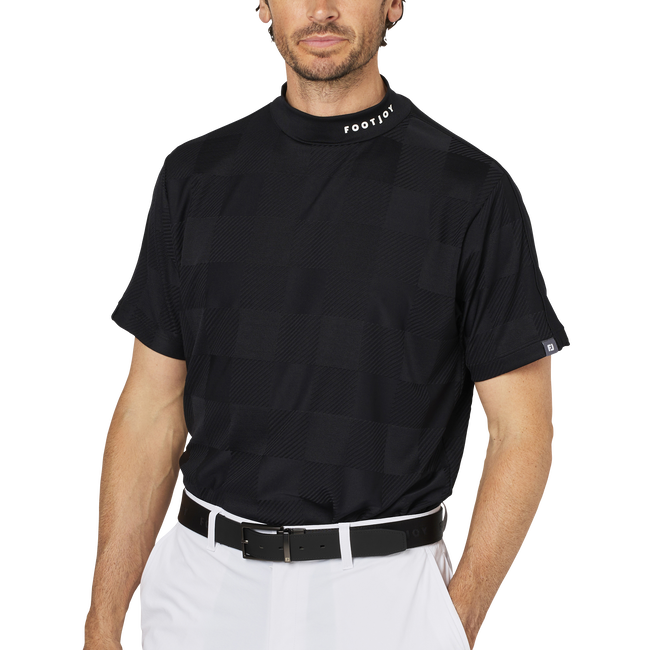 Short Sleeve Jacquard Mock Shirts