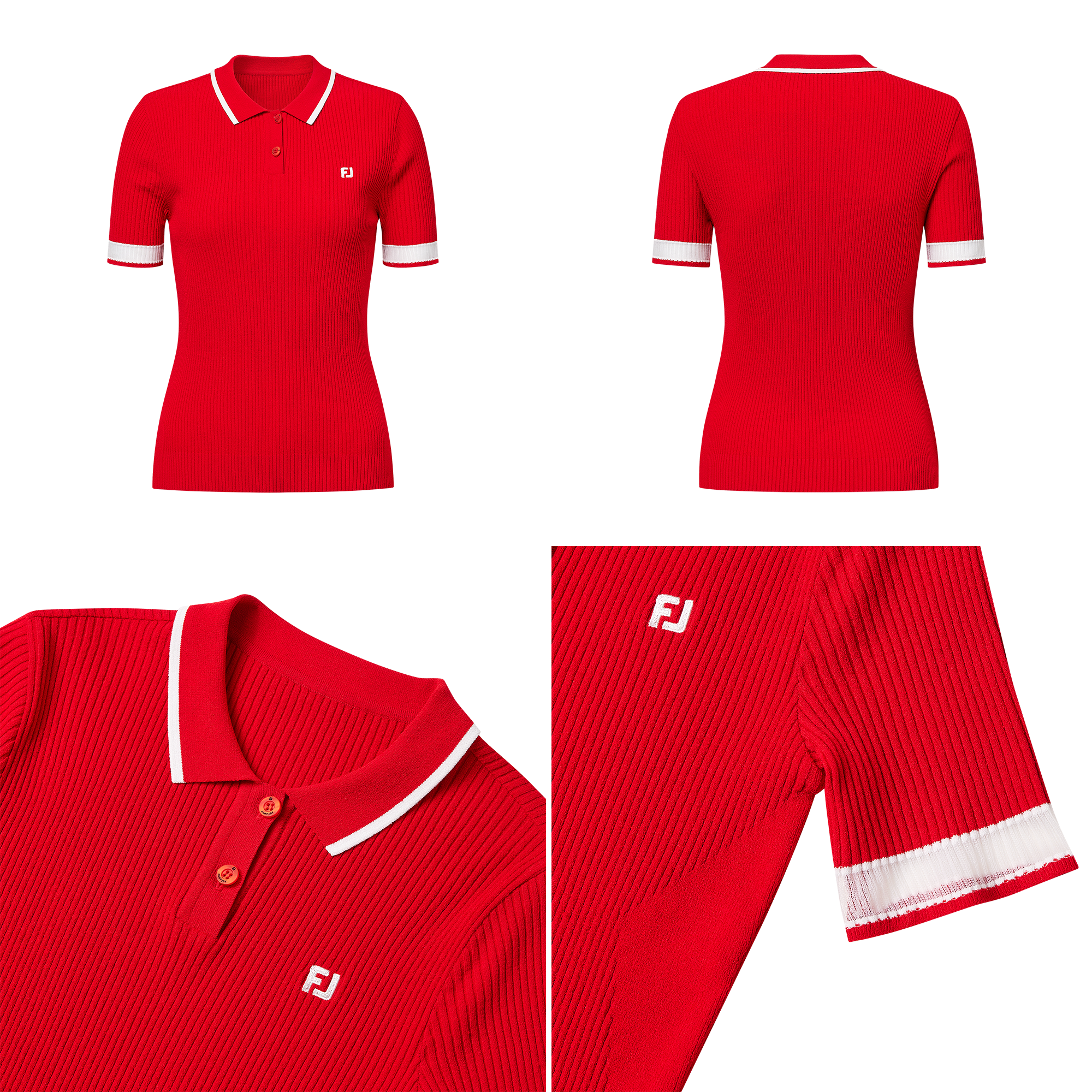 Slim Knit Polo Shirt Women