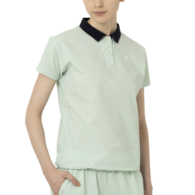 Short Sleeve Seersucker Shirts Women