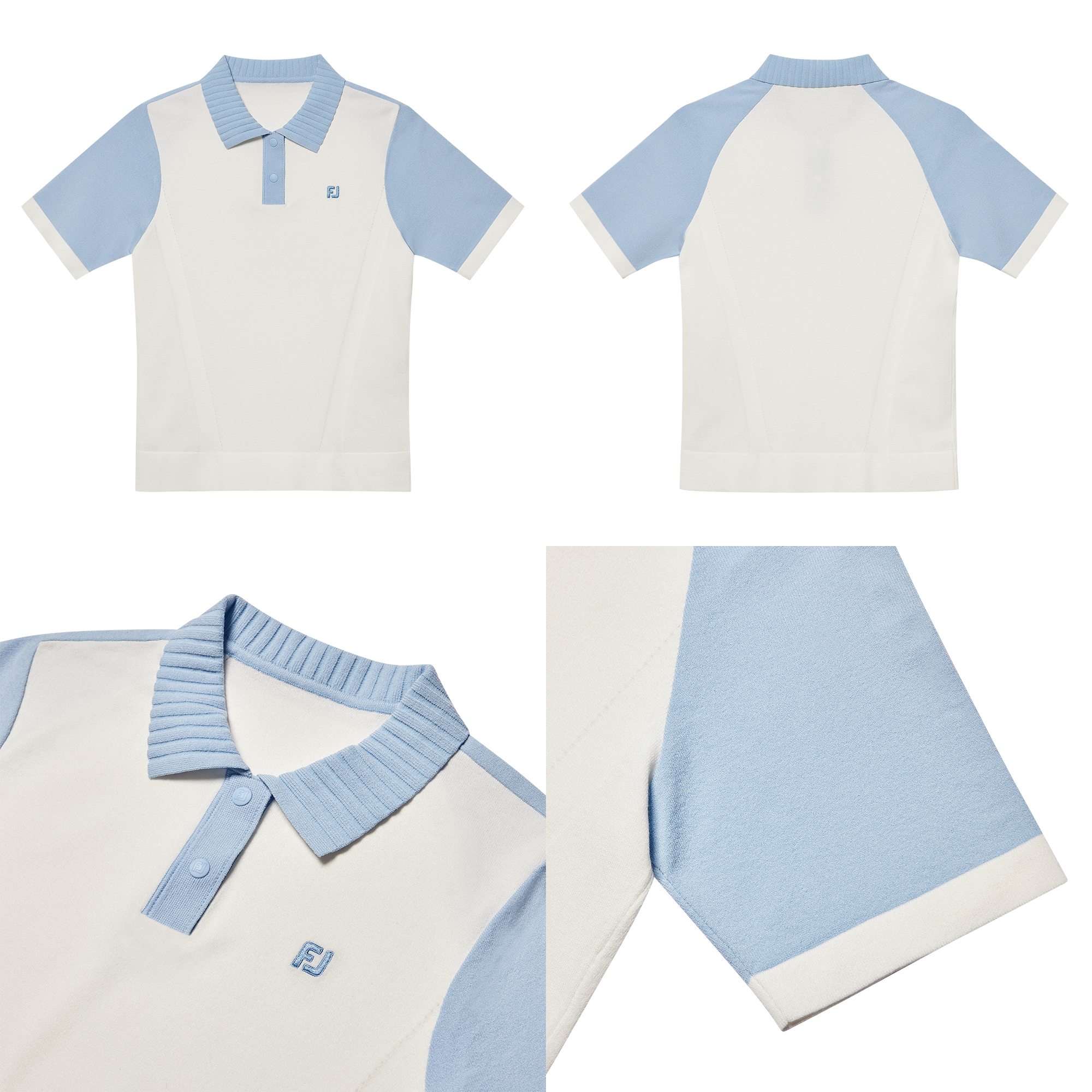 Color Knit Polo Shirts Women