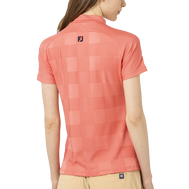 Short Sleeve Jacquard Mock Shirts Women