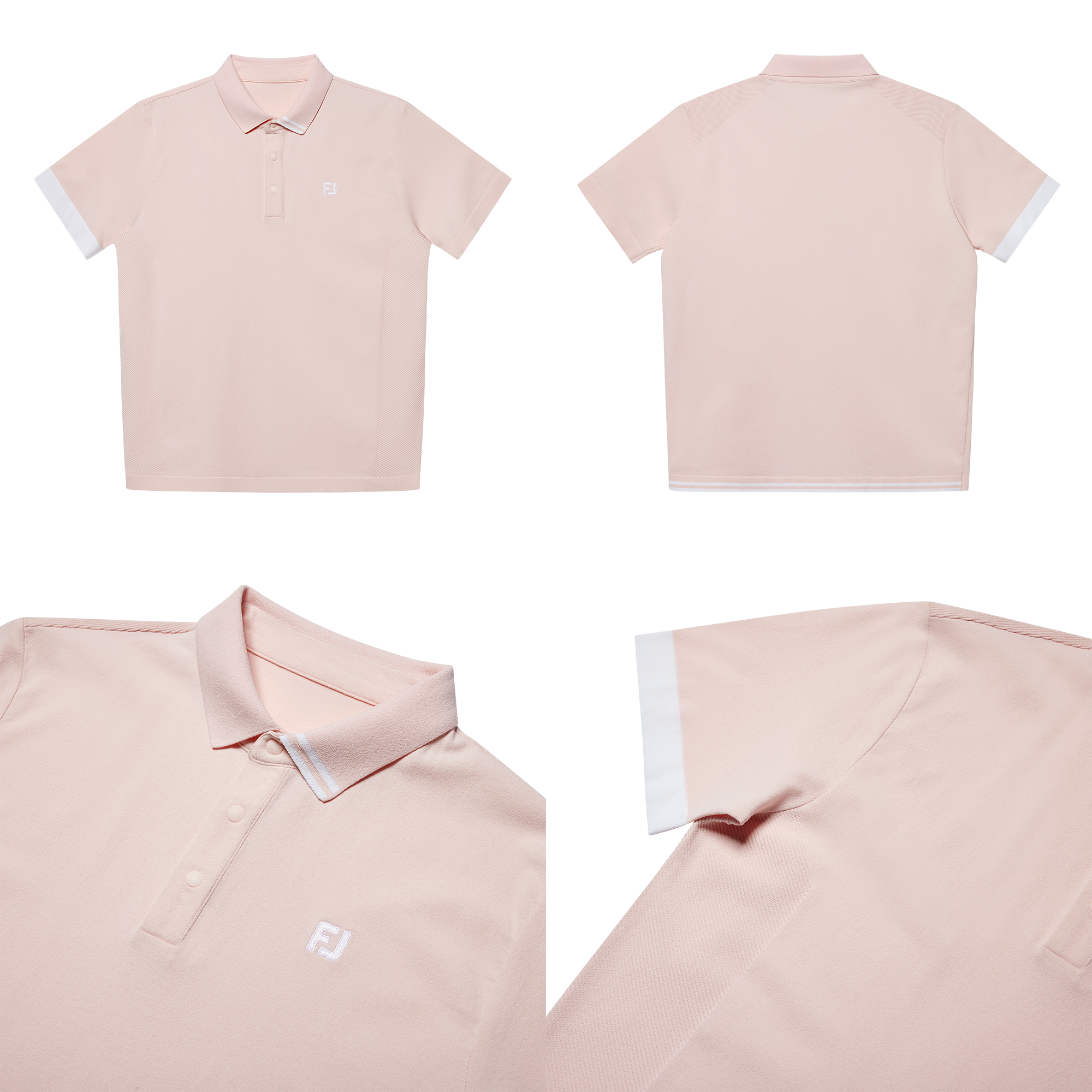 Contrast Sleeve Knit Polo Shirts