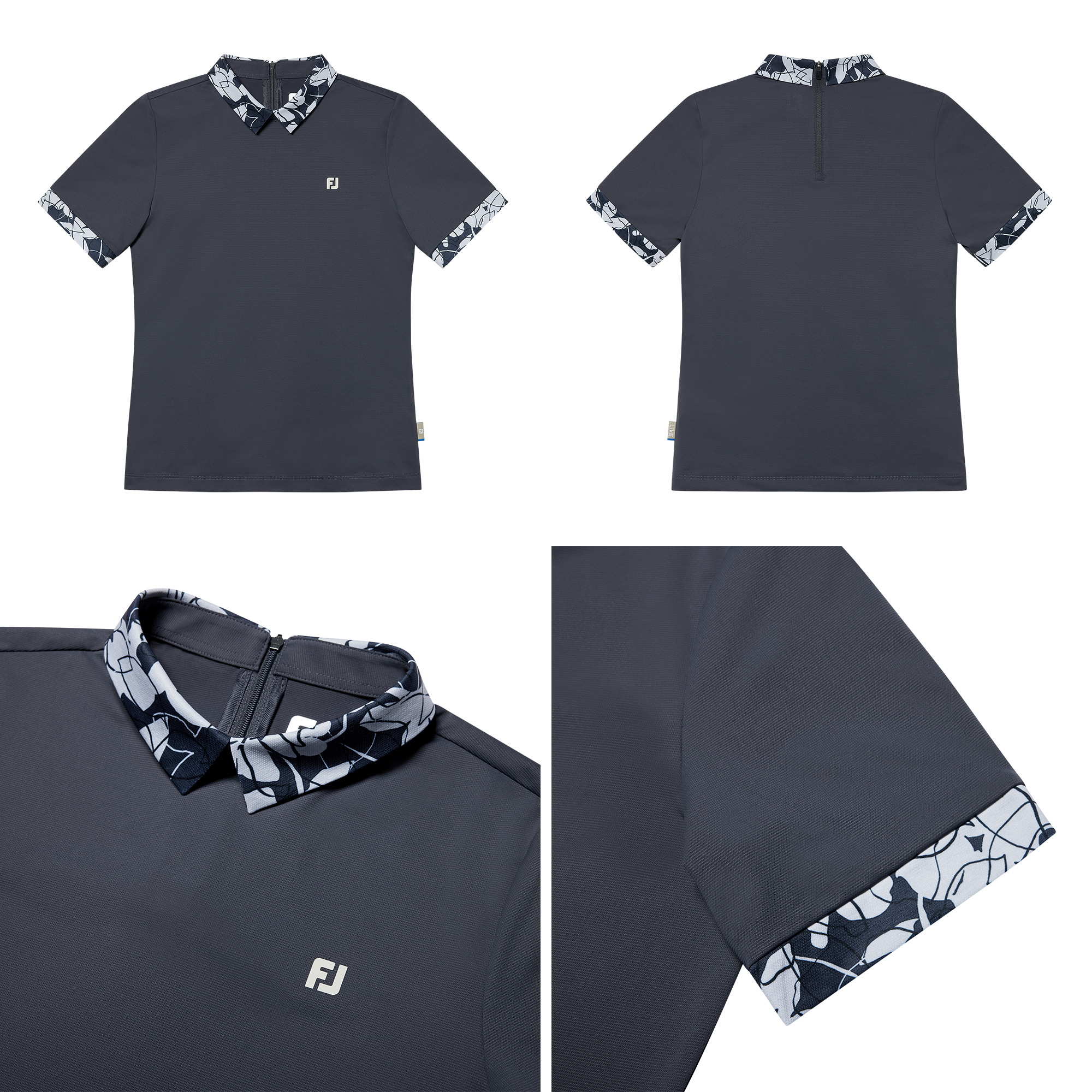 Sleeve Print Polo Women