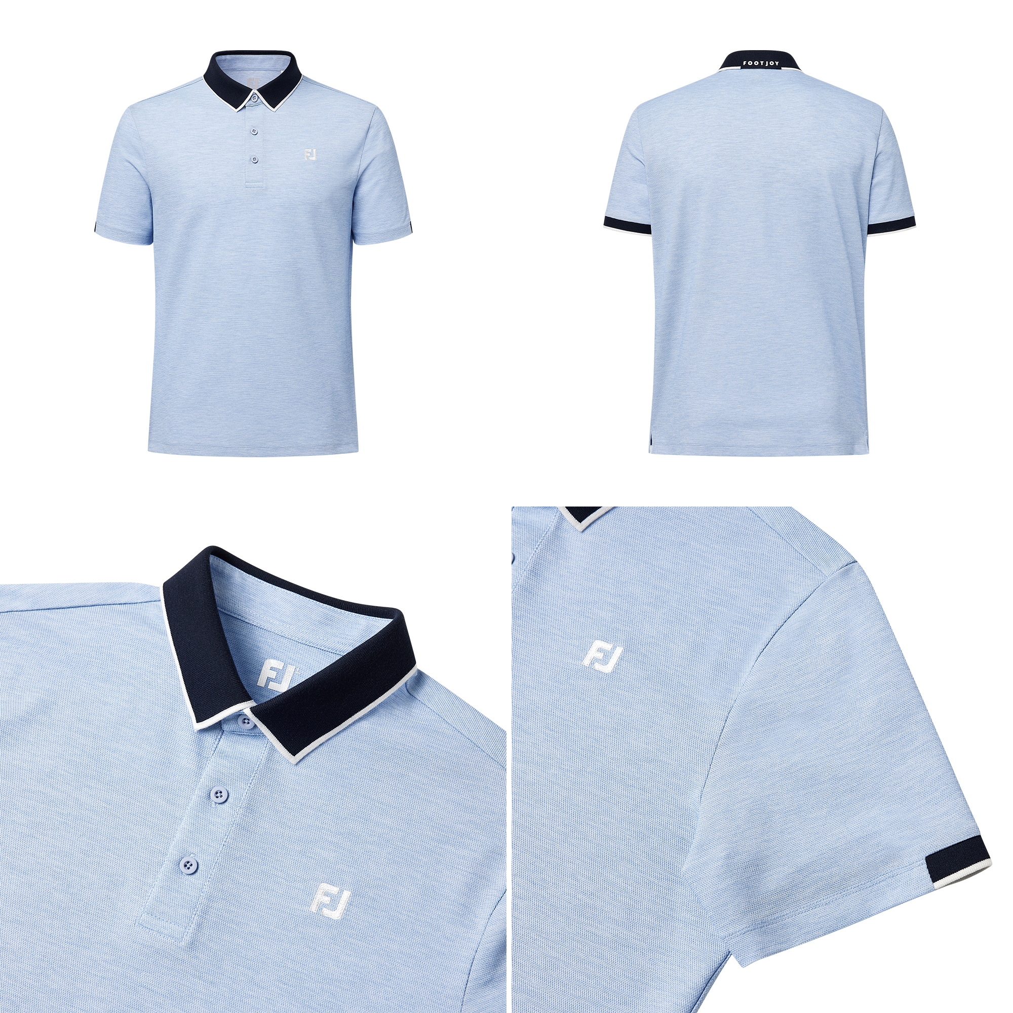 멜란지 반팔 폴로 셔츠