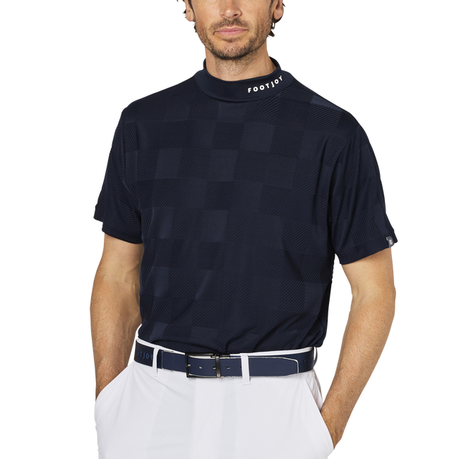 Short Sleeve Jacquard Mock Shirts