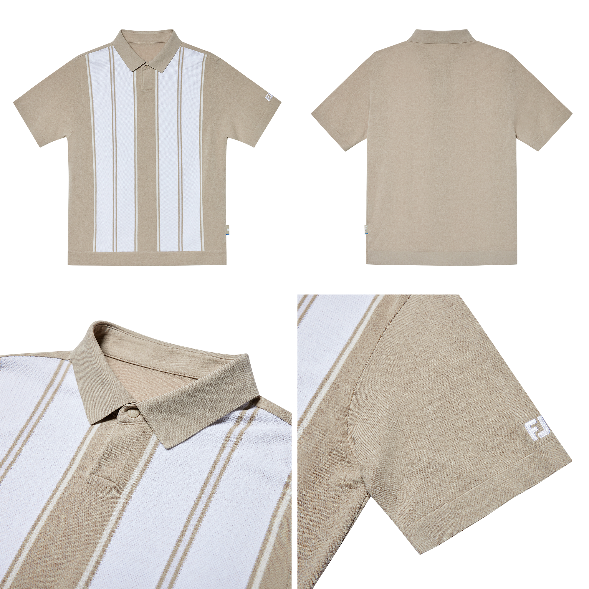 Color-block Knit Polo Shirts