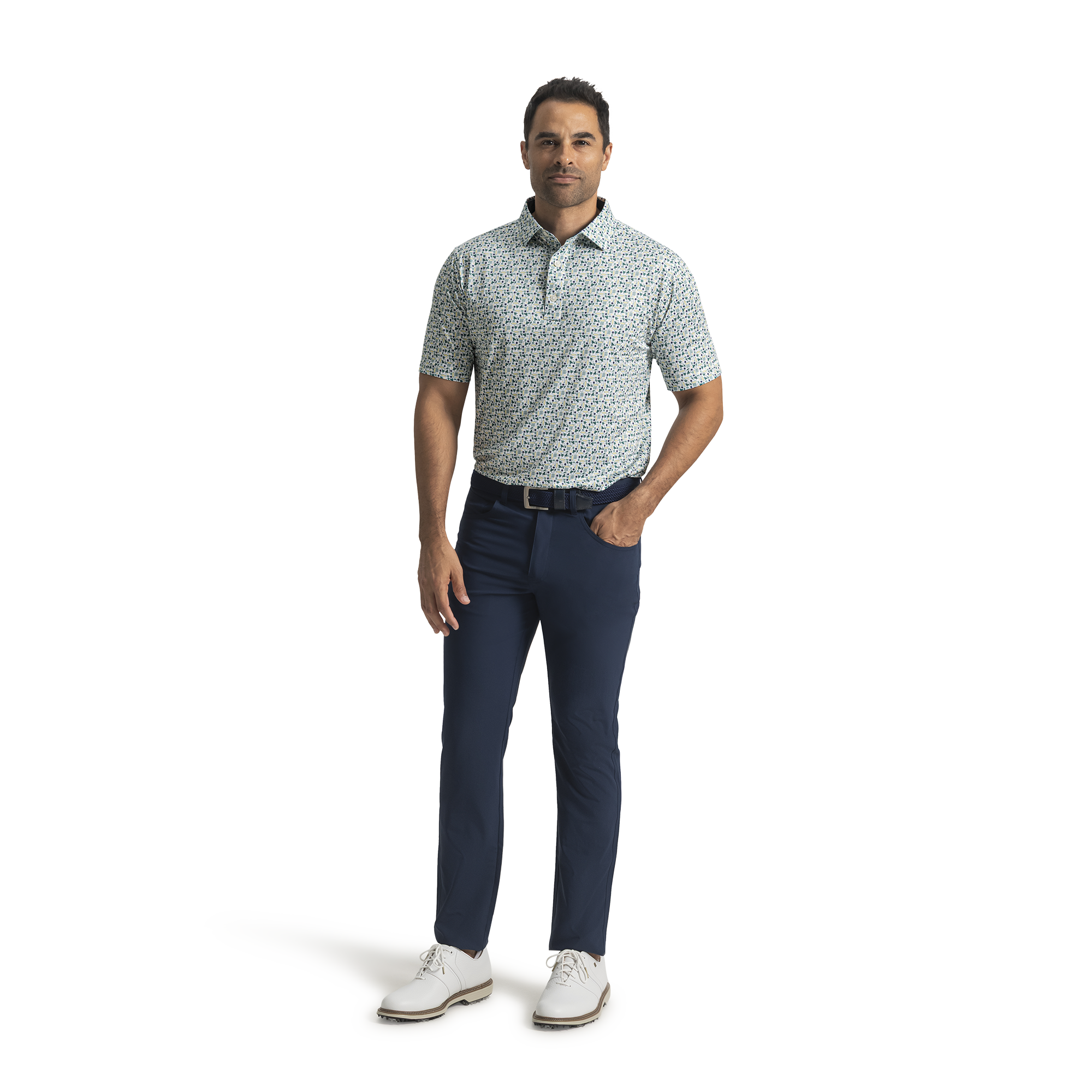 Surfs Up Print Lisle Self Collar