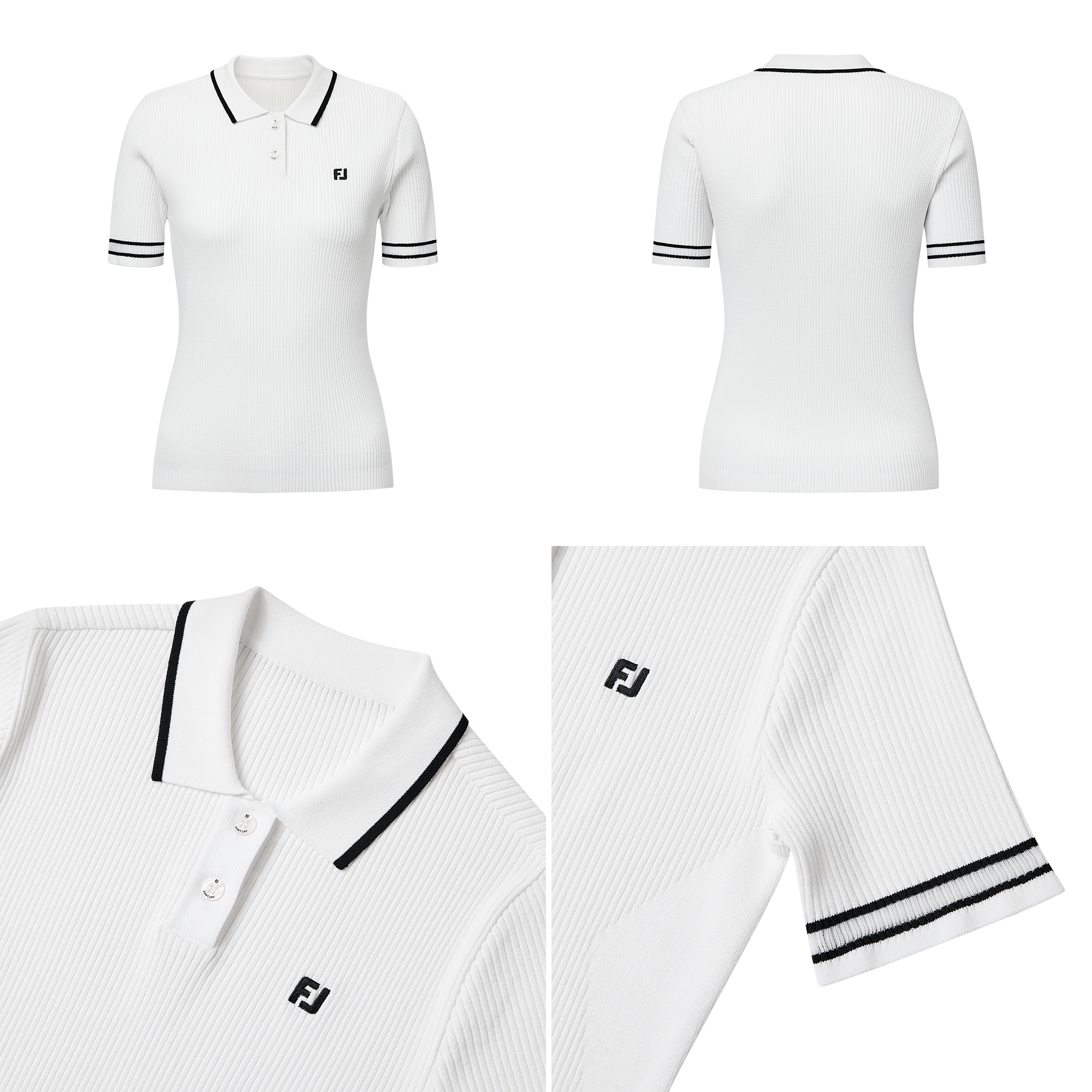 Slim Knit Polo Shirt Women