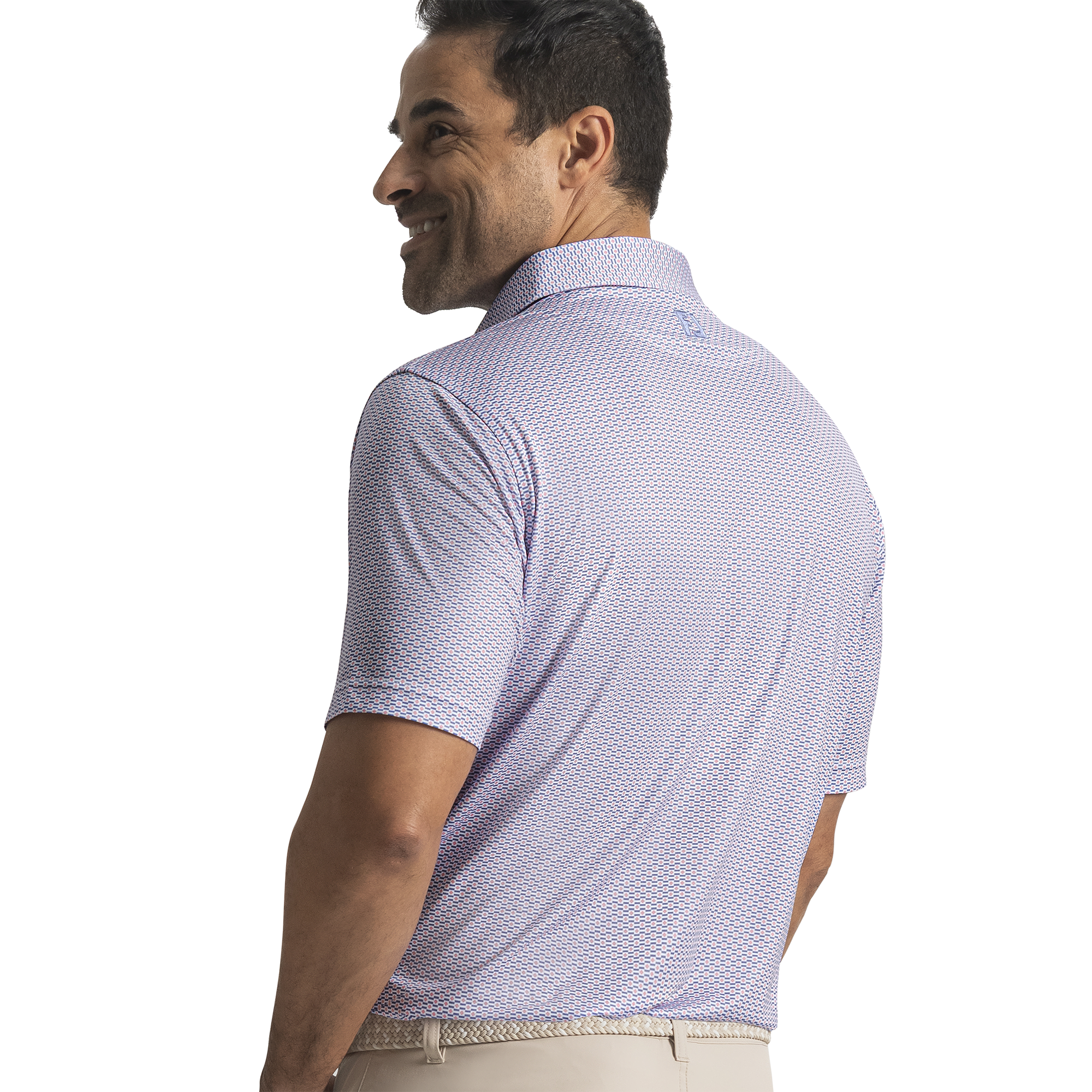 FJ Nautical Flag Print Lisle Self Collar