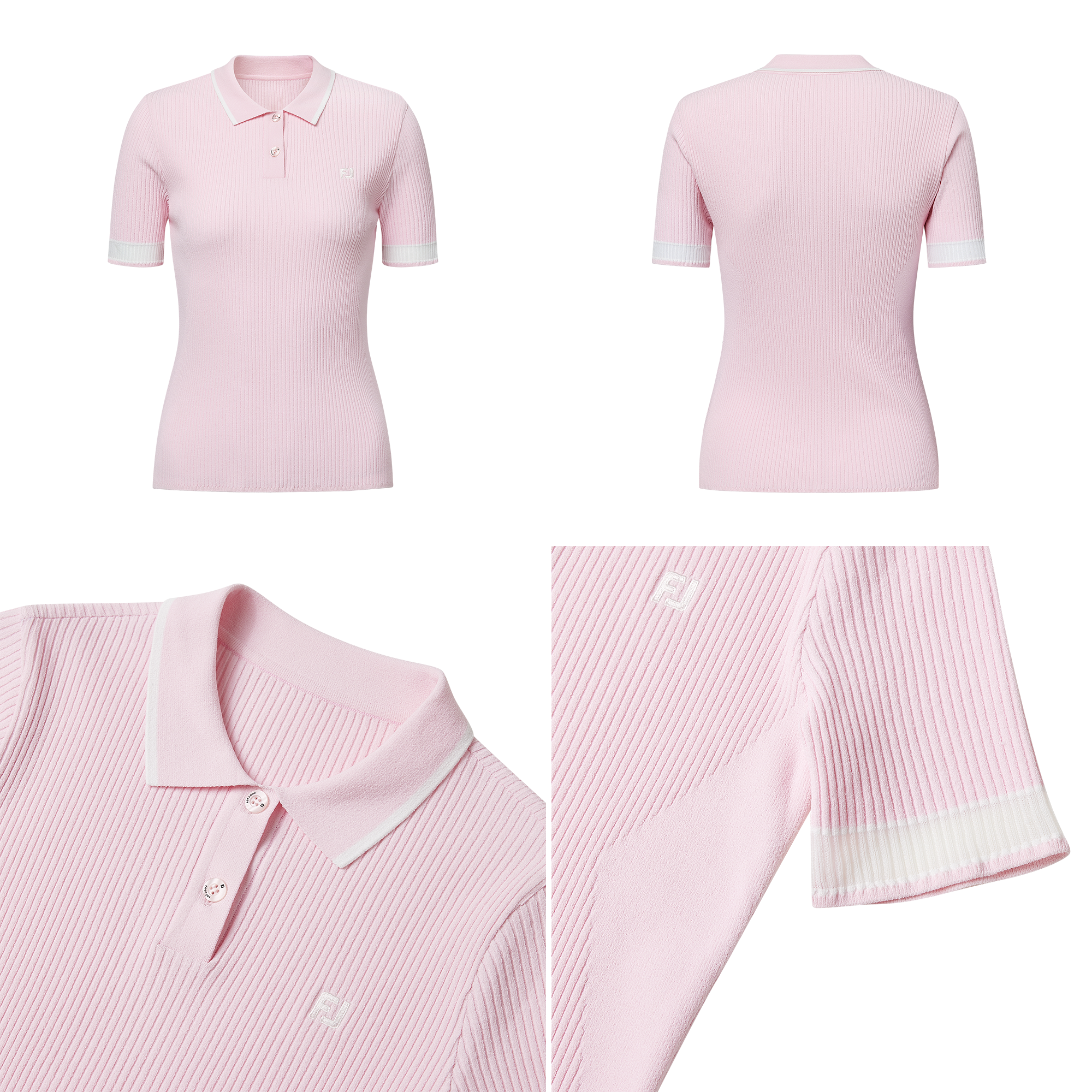 Slim Knit Polo Shirt Women