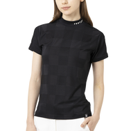 Short Sleeve Jacquard Mock Shirts Women