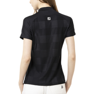 Short Sleeve Jacquard Mock Shirts Women