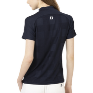 Short Sleeve Jacquard Mock Shirts Women